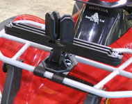 Bowkaddy ATV bow rack in compact mode
